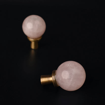 Bellarose Rose Quartz Cabinet Drawer Knob