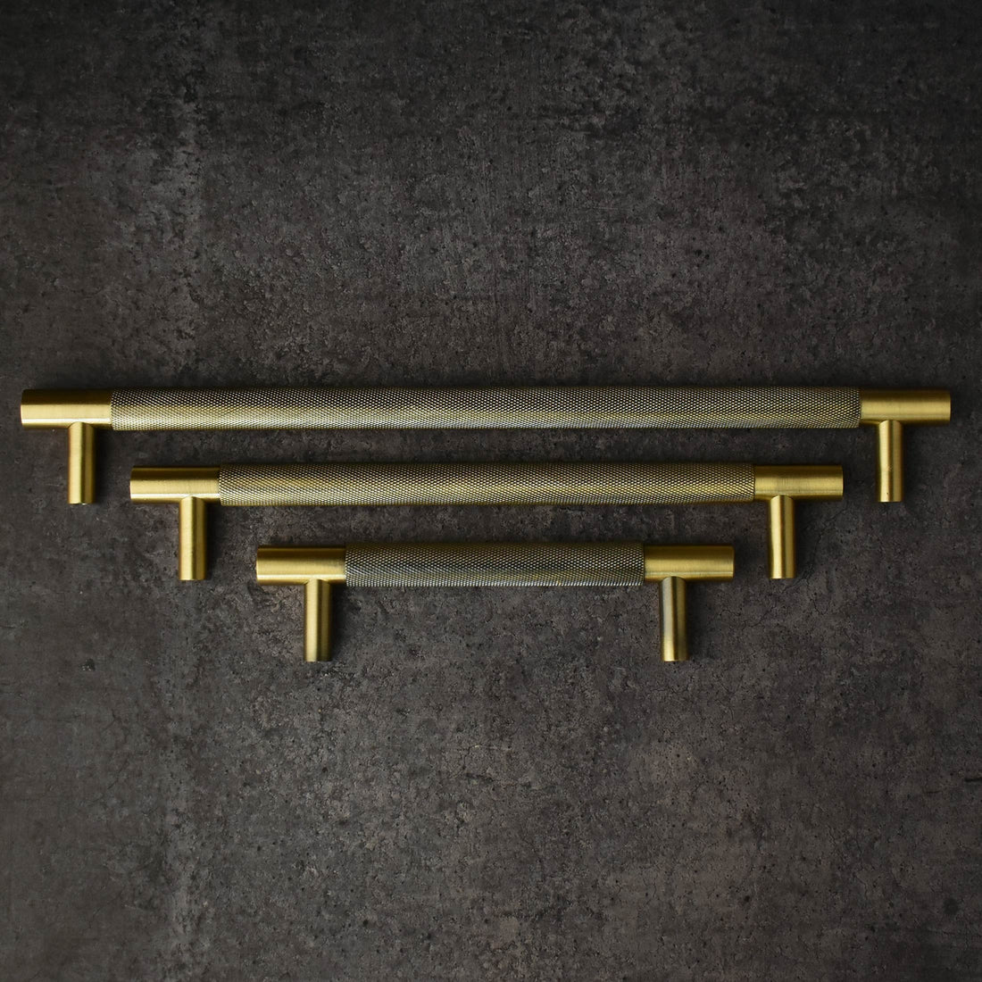 Catalina Solid Brass Knurled Cupboard Drawer Handle