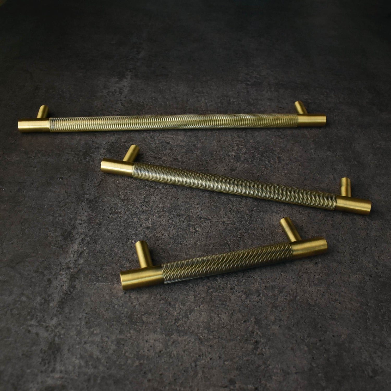 Catalina Solid Brass Knurled Cupboard Drawer Handle