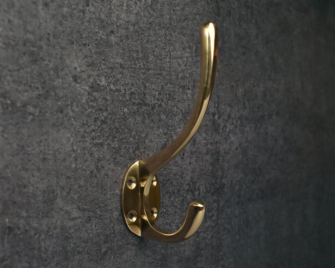 Seneca Solid Brass Coat and Towel Wall Hook