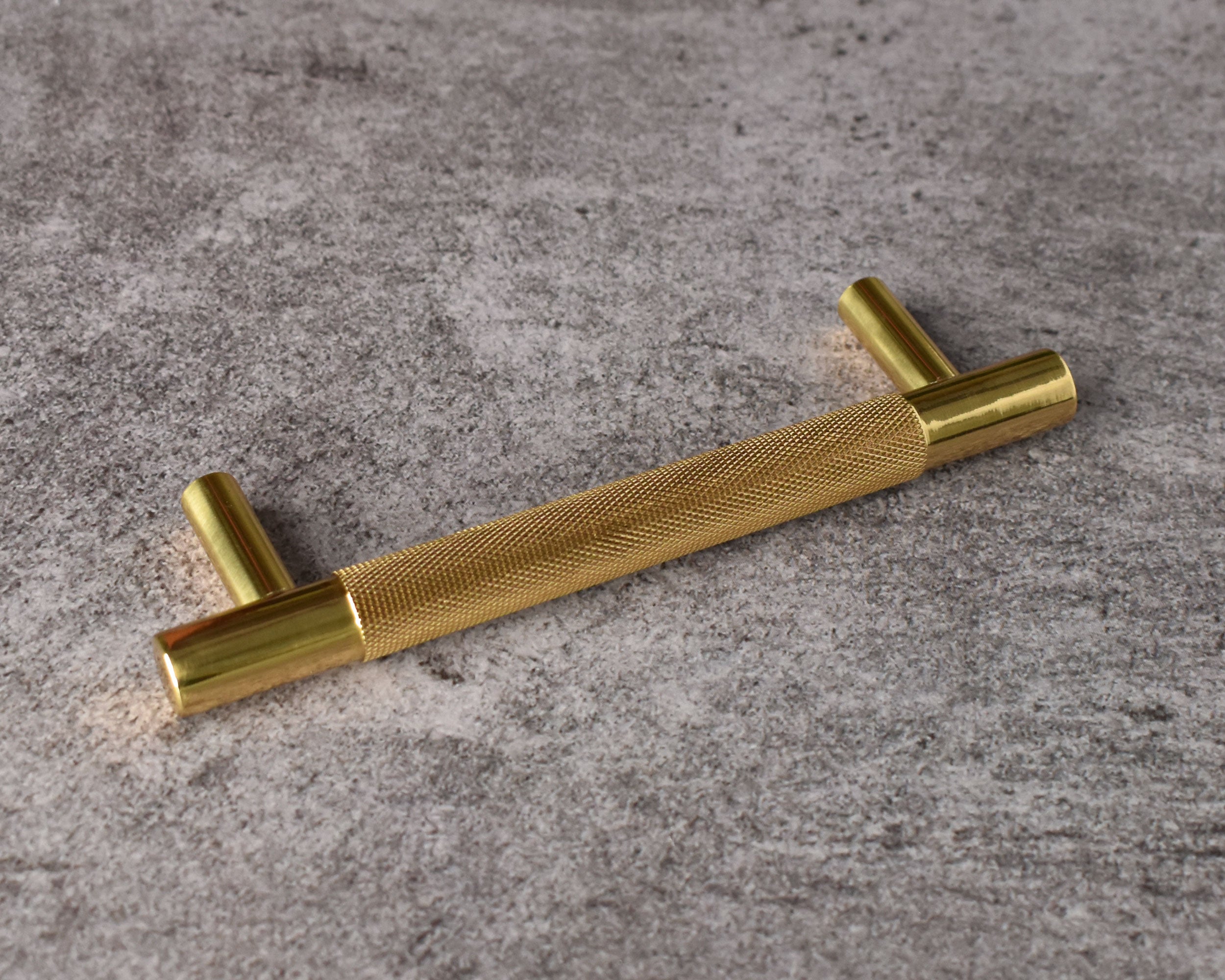 polished brass drawer handle
