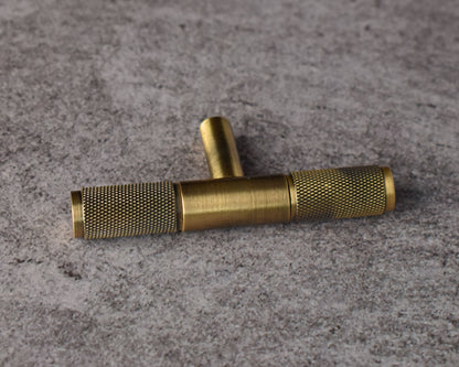antique brass t bar drawer knob handle