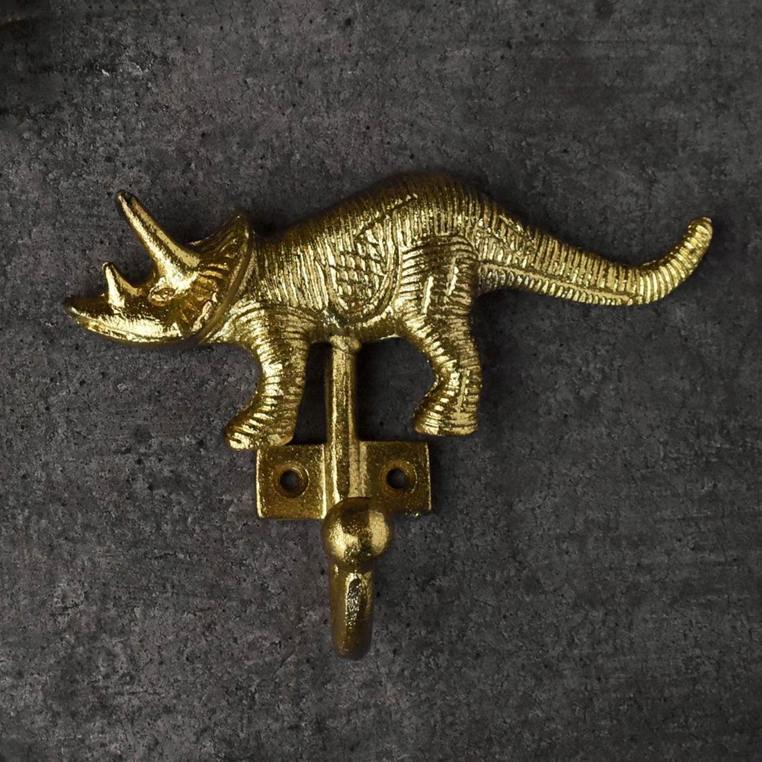 gold dinosaur wall hook