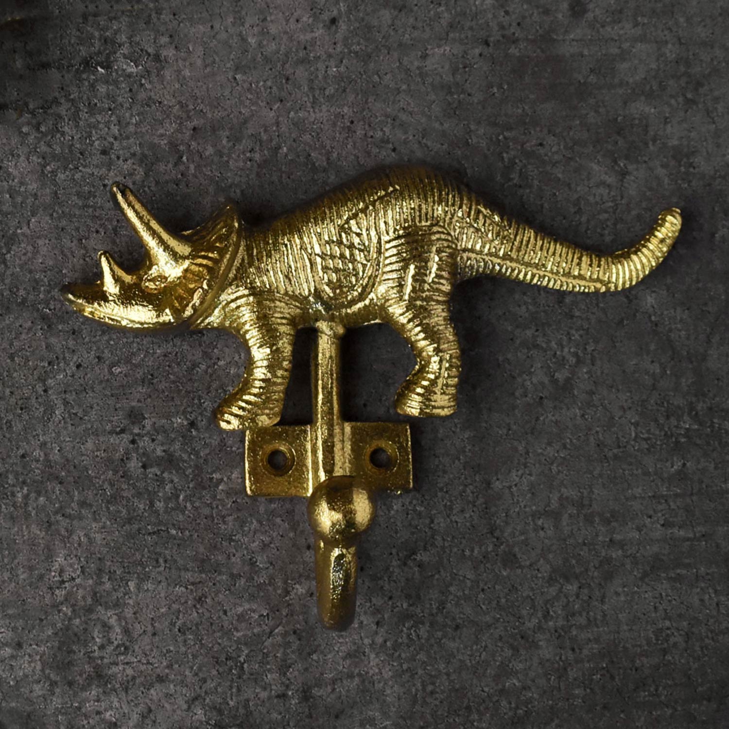 gold dinosaur wall hook