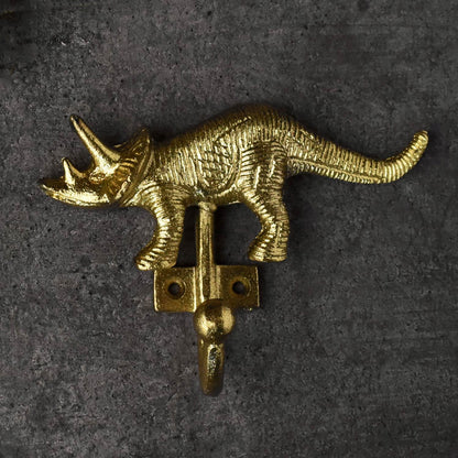 gold dinosaur wall hook