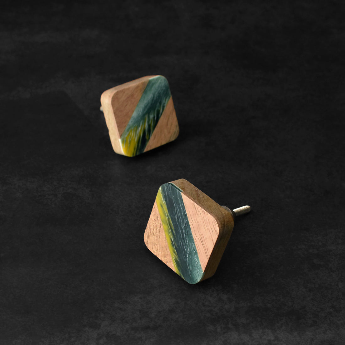 Caelum Milky Resin Wood Drawer Knob