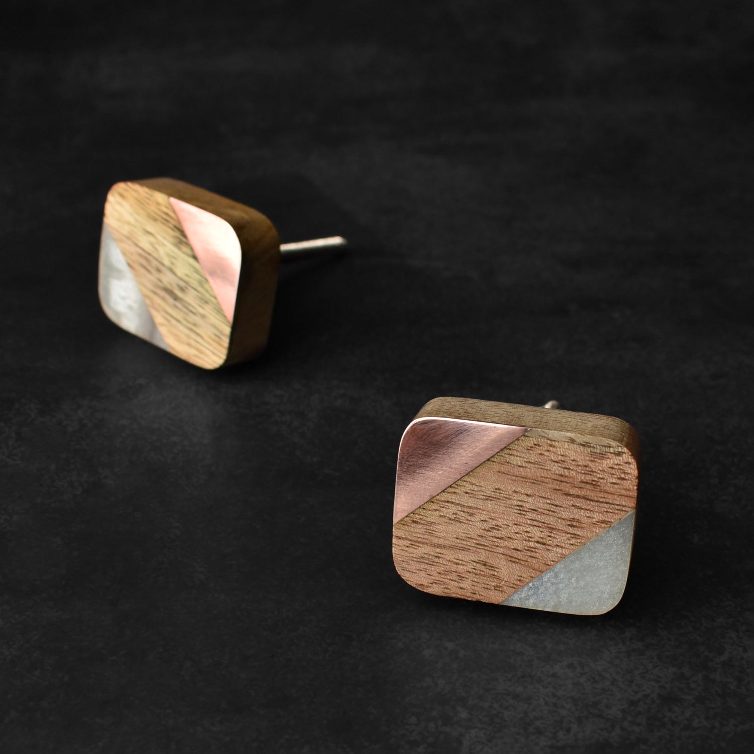 Kirell Resin Copper Wooden Drawer Knob