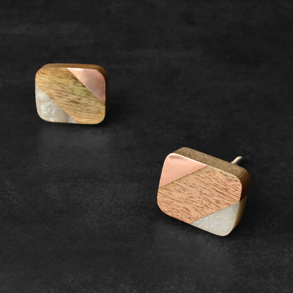 Kirell Resin Copper Wooden Drawer Knob