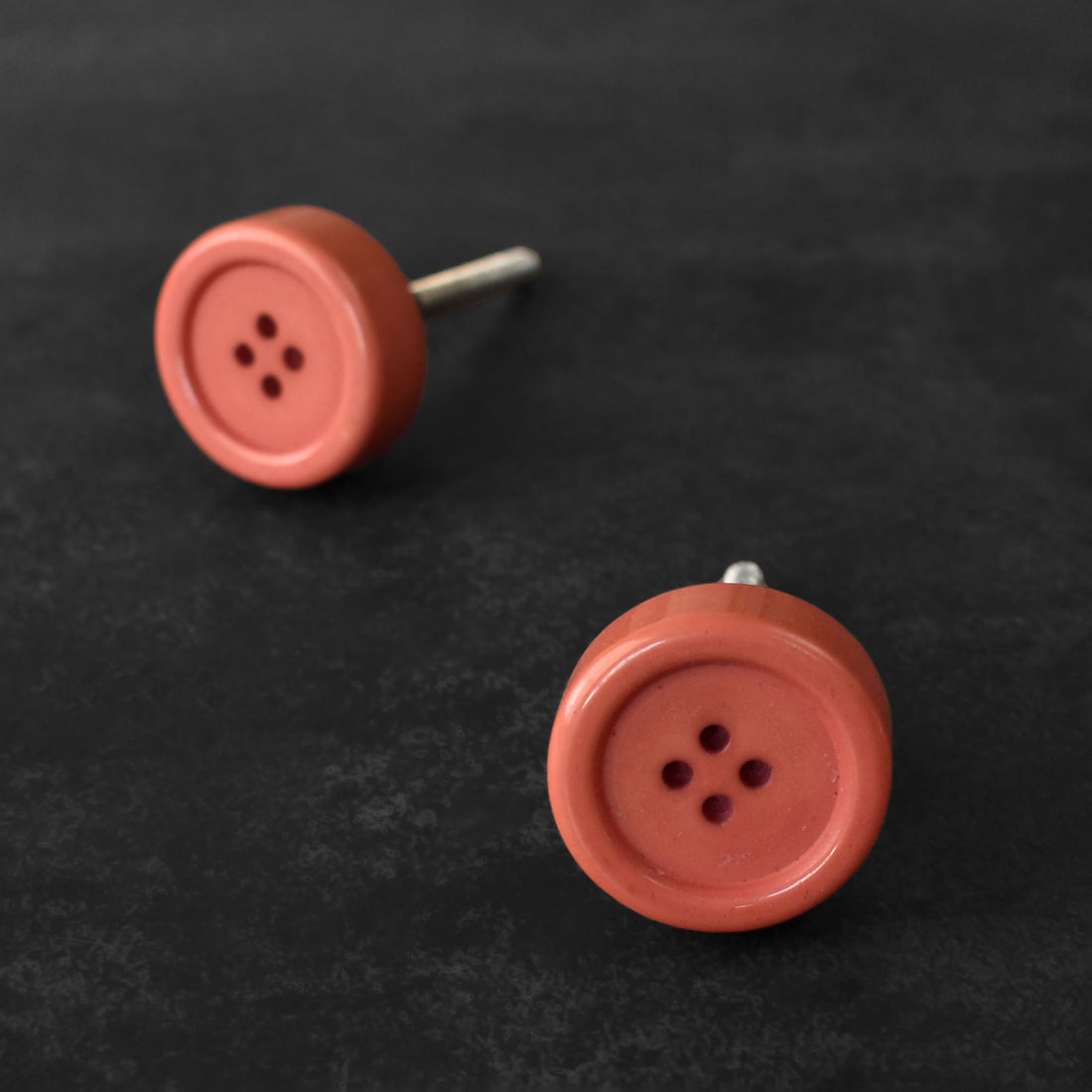 Blush Button Resin Cupboard Cabinet Dresser Knob