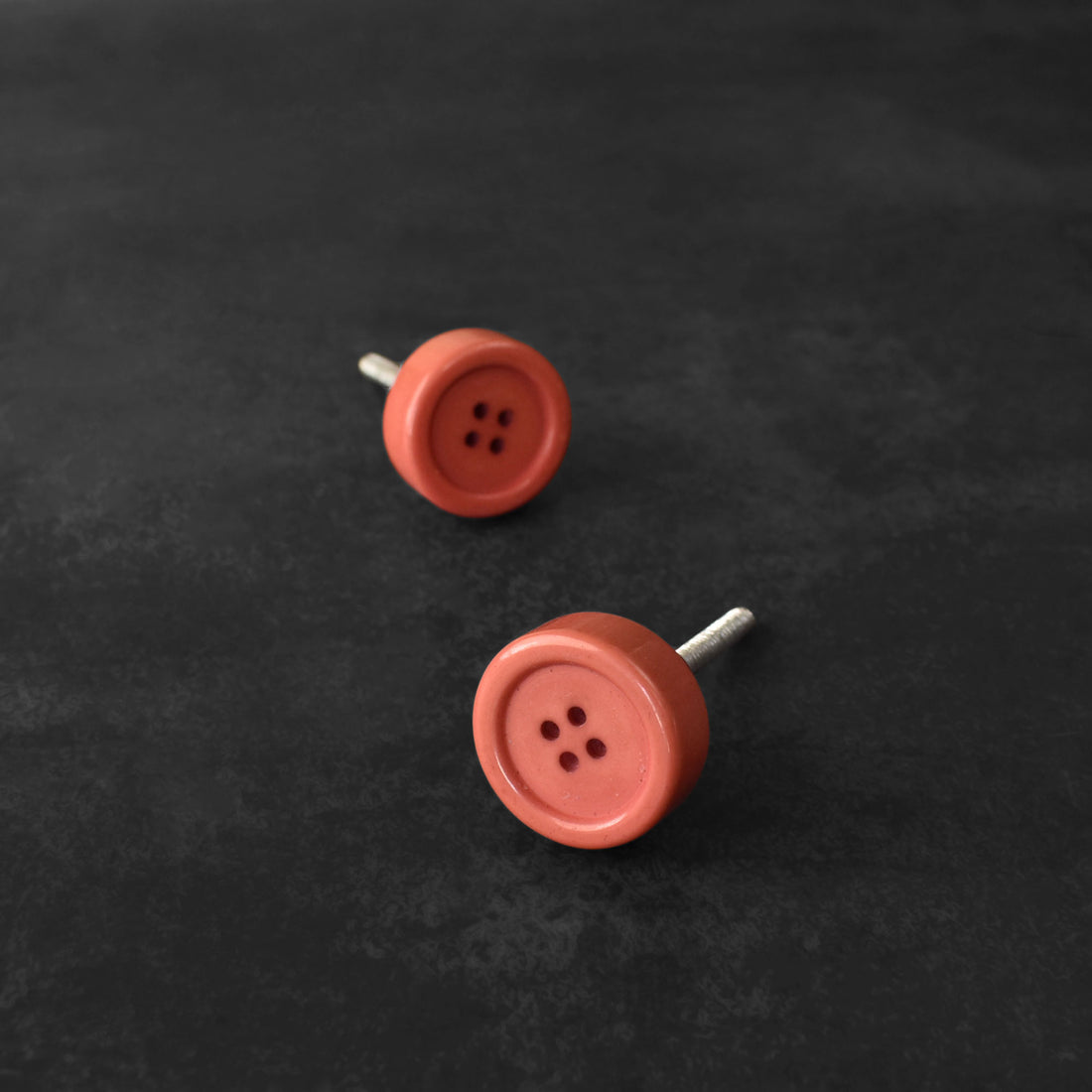 Blush Button Resin Cupboard Cabinet Dresser Knob