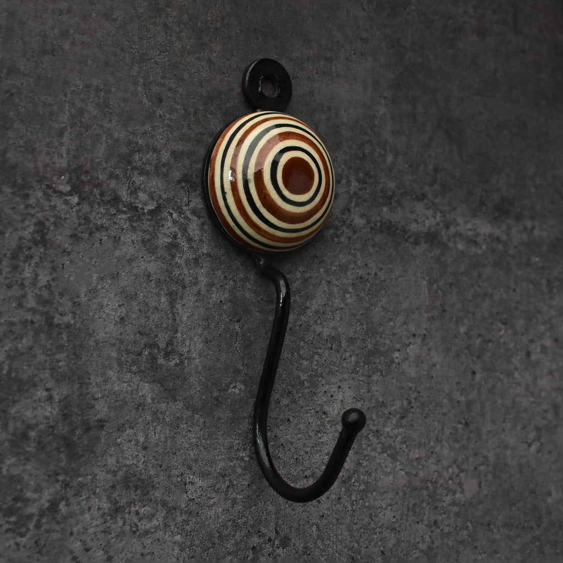 Hackney Spiral Ceramic Wall Hook and Hanger