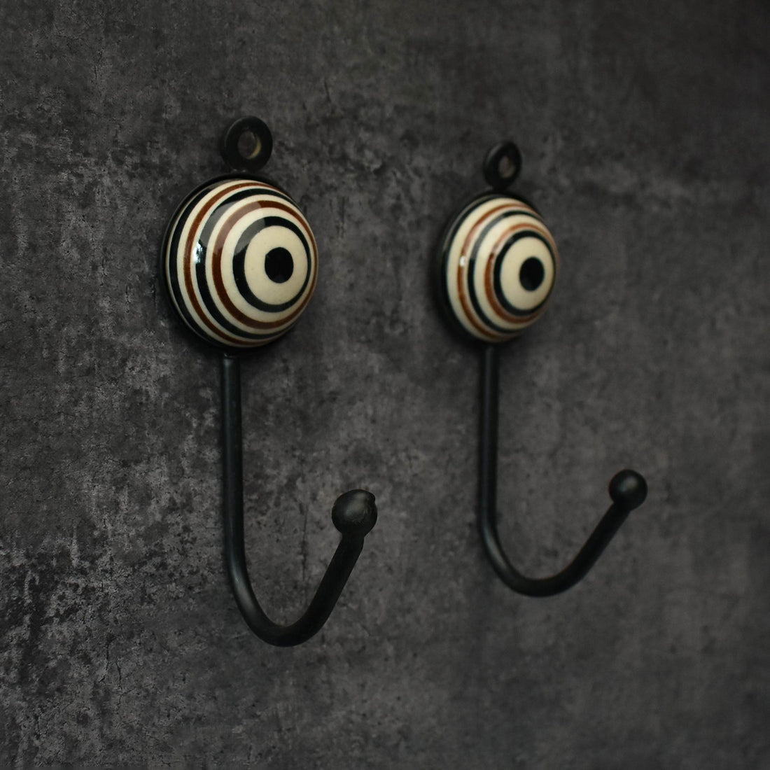 Hackney Spiral Ceramic Wall Hook and Hanger