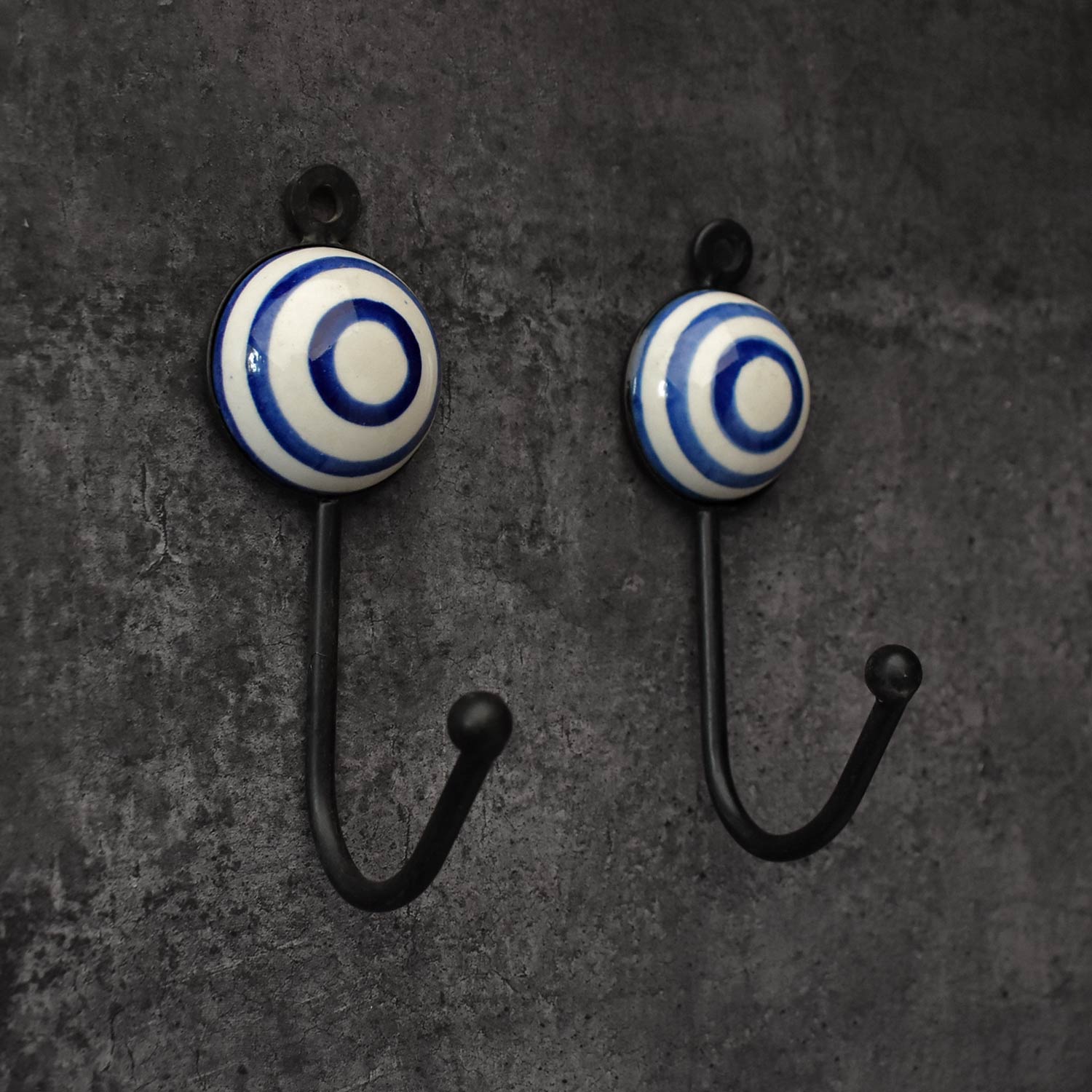 Islington Spiral Ceramic Wall Hook and Hanger