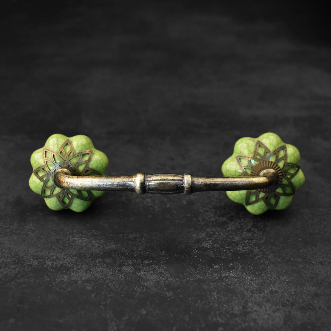 Shibori Filigree Ceramic Knob Antique Cupboard Door Handle