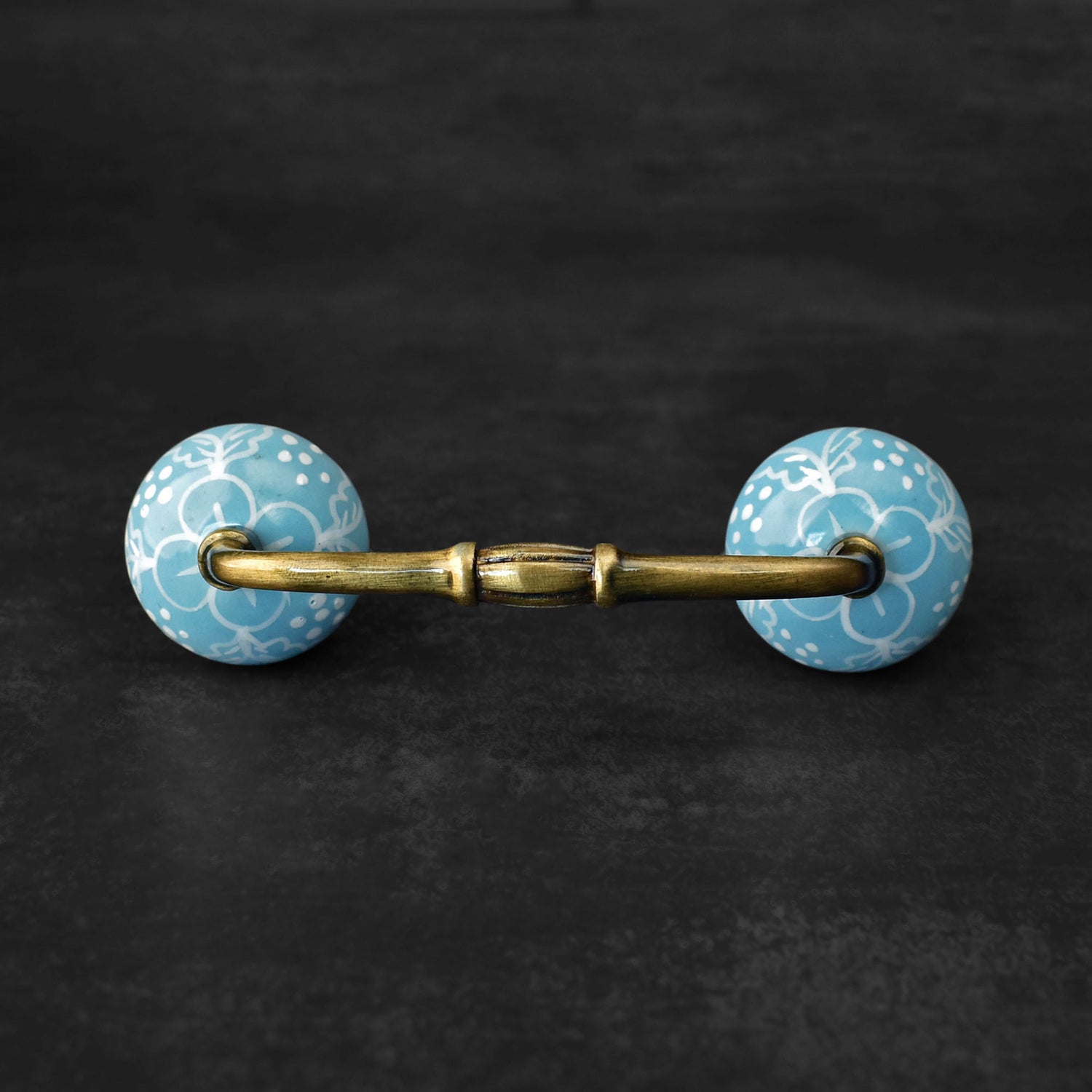 Mehrangarh Floral Ceramic Knob Antique Cabinet Door Handle