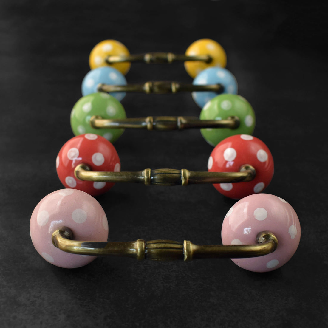 Polka Pop Antique Ceramic Cabinet Wardrobe Handle