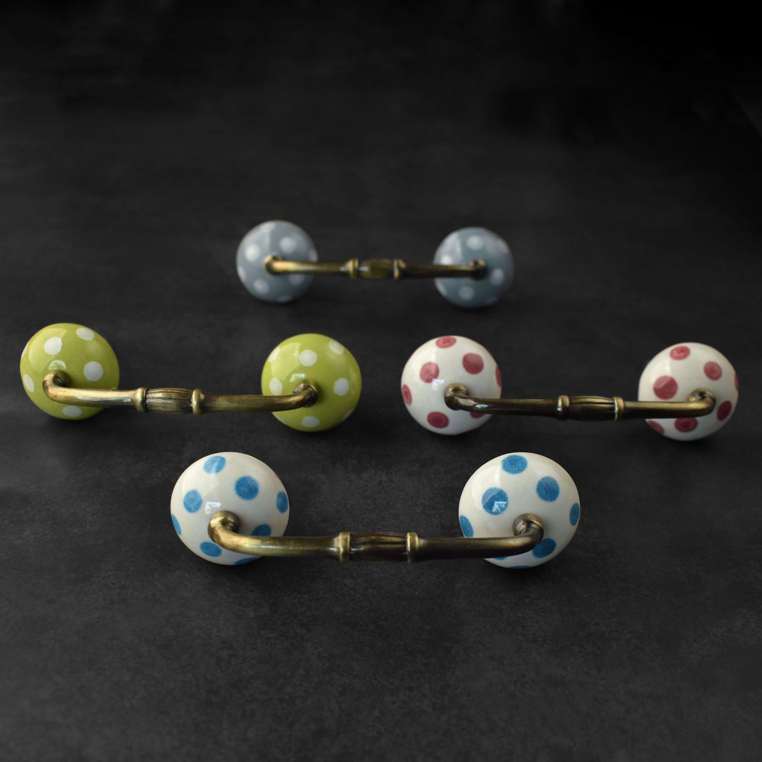 Polka Pop Antique Ceramic Cabinet Wardrobe Handle