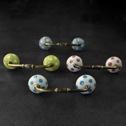 Polka Pop Antique Ceramic Cabinet Wardrobe Handle