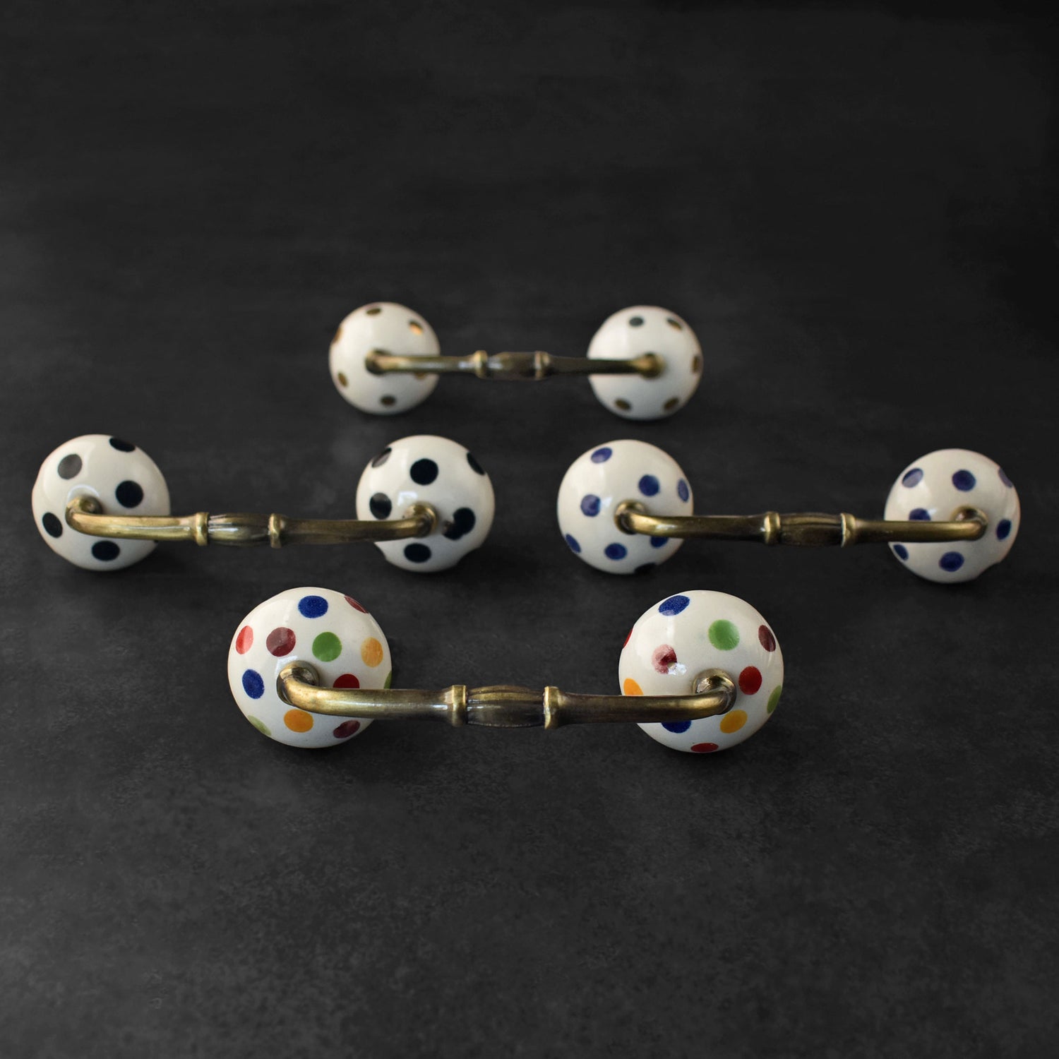 Polka Pop Antique Ceramic Cabinet Wardrobe Handle