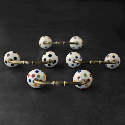Polka Pop Antique Ceramic Cabinet Wardrobe Handle