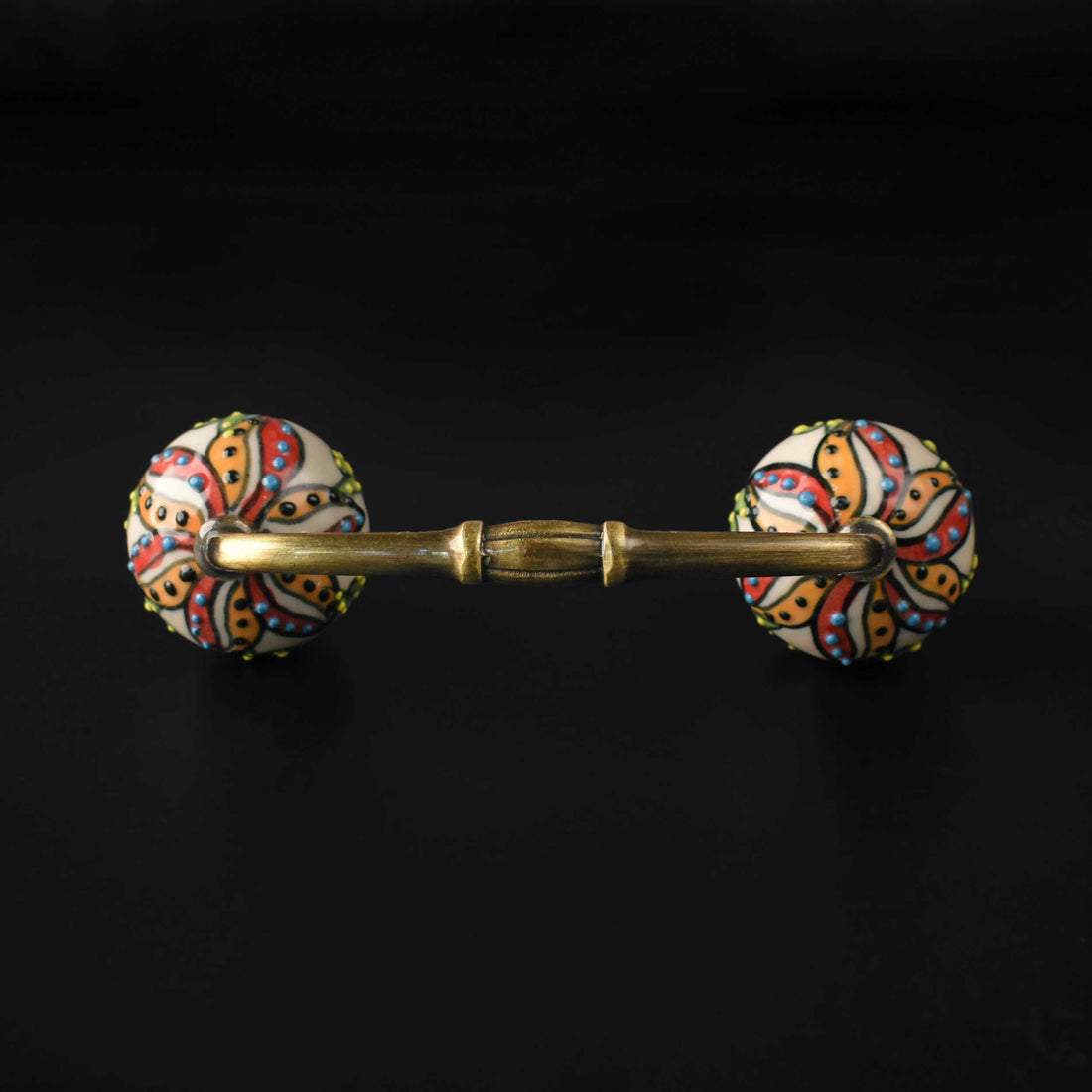 Valetta Floral Ceramic Knob Antique Cabinet Wardrobe Handle