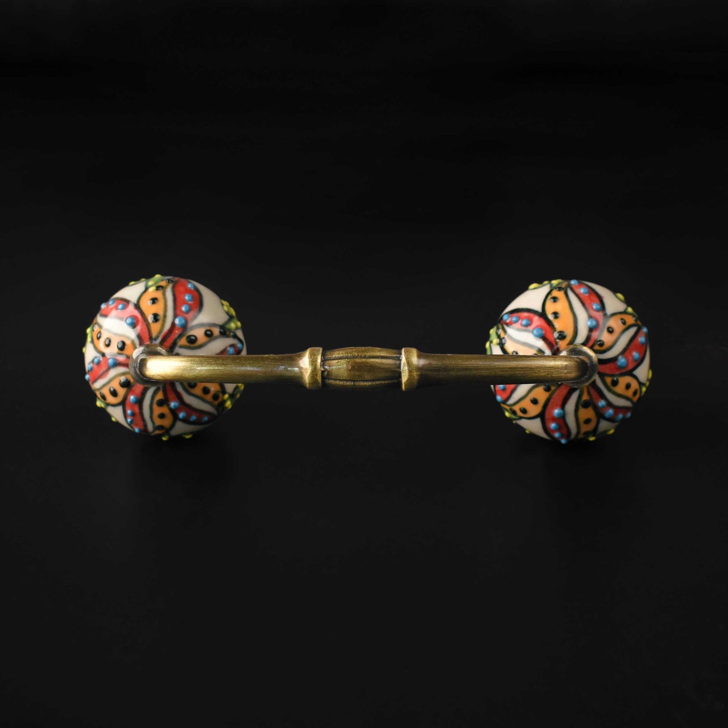 Valetta Floral Ceramic Knob Antique Cabinet Wardrobe Handle