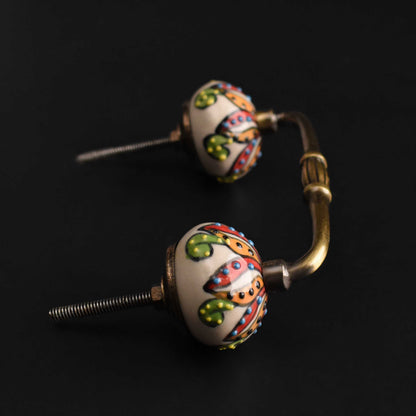 Valetta Floral Ceramic Knob Antique Cabinet Wardrobe Handle