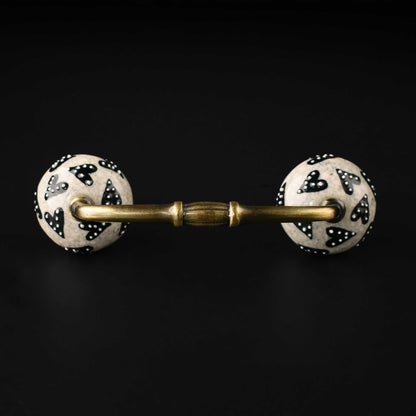 Mysore Floral Ceramic Knob Antique Cabinet Door Handle