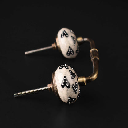 Mysore Floral Ceramic Knob Antique Cabinet Door Handle