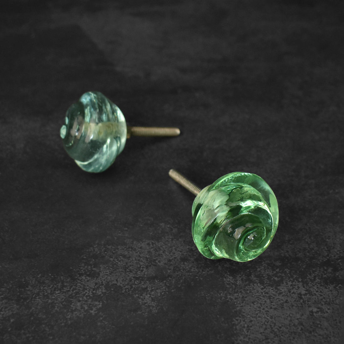 swirl glass cabinet knob