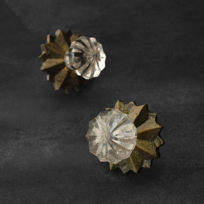 Cimone Clear Glass Cabinet Door Knob and Pull