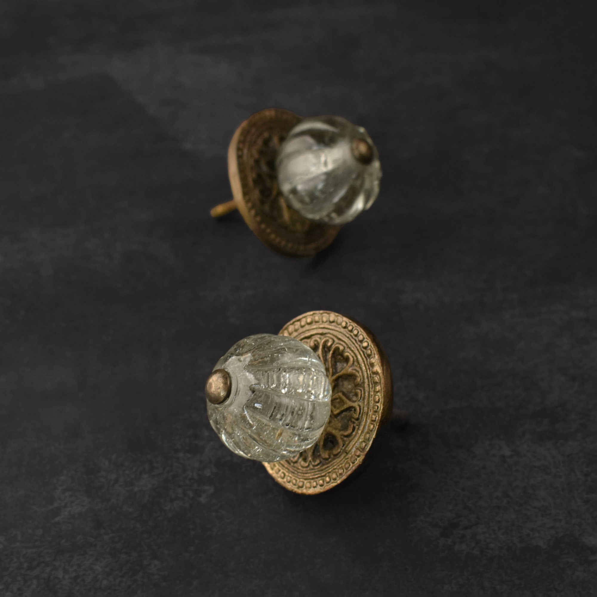 Cervino Hazy Melon Glass Cabinet Door Knob and Pull