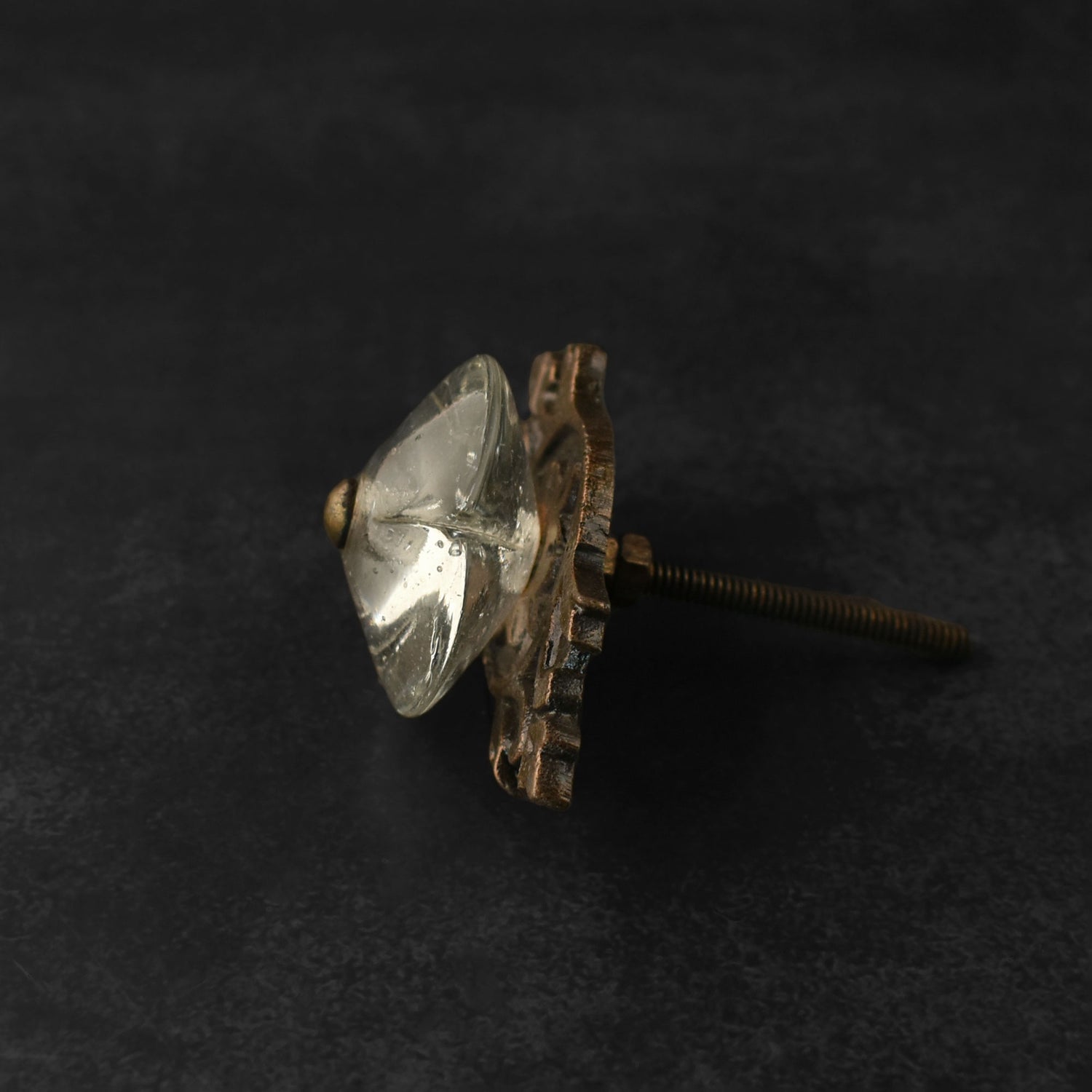 Etna Clear Glass Cabinet Door Knob and Pull