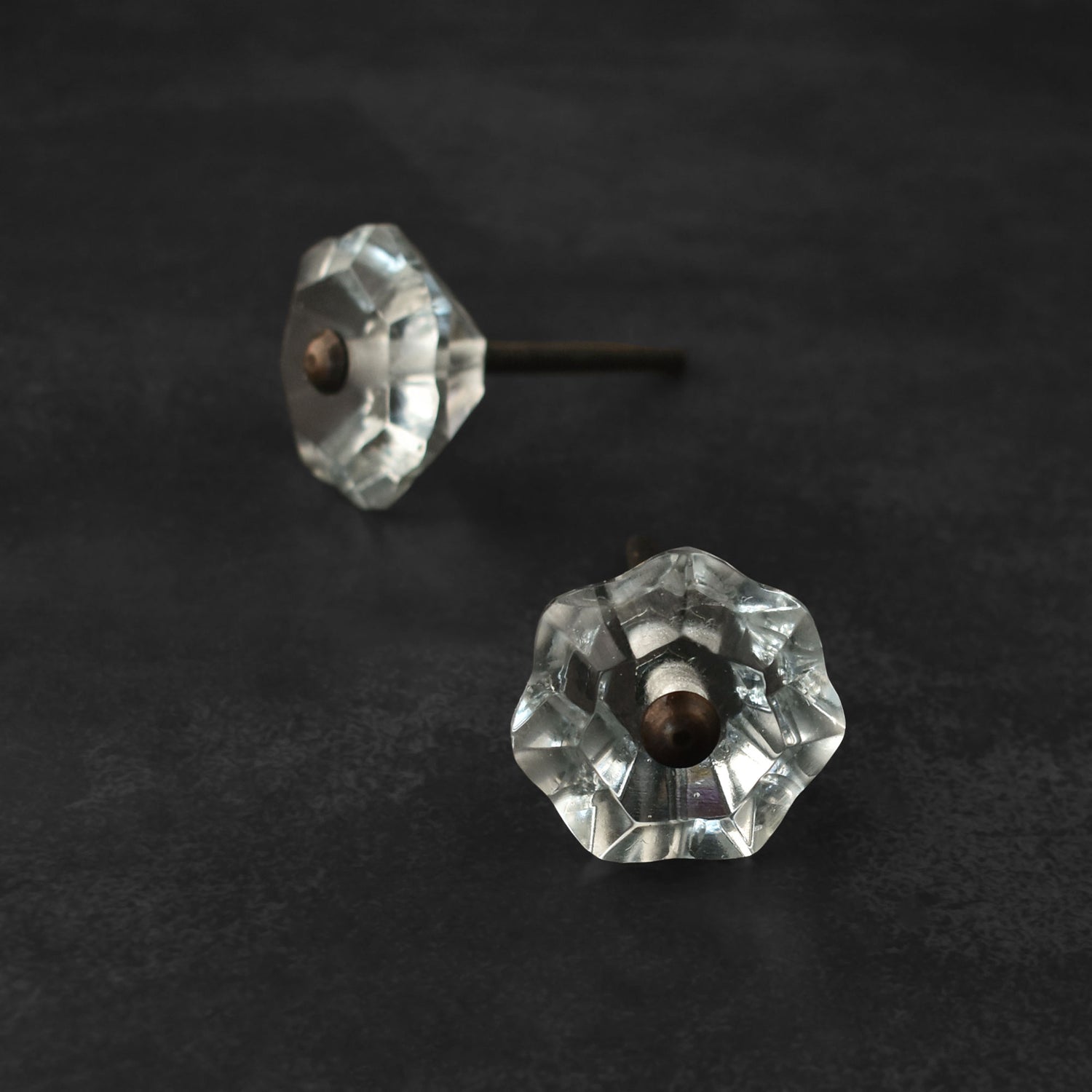 Merneith Diamond Glass Cabinet Door Knob and Pull