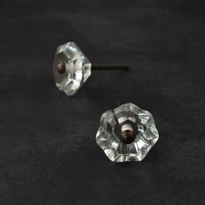 Merneith Diamond Glass Cabinet Door Knob and Pull