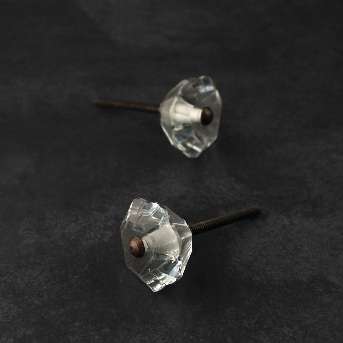 Merneith Diamond Glass Cabinet Door Knob and Pull