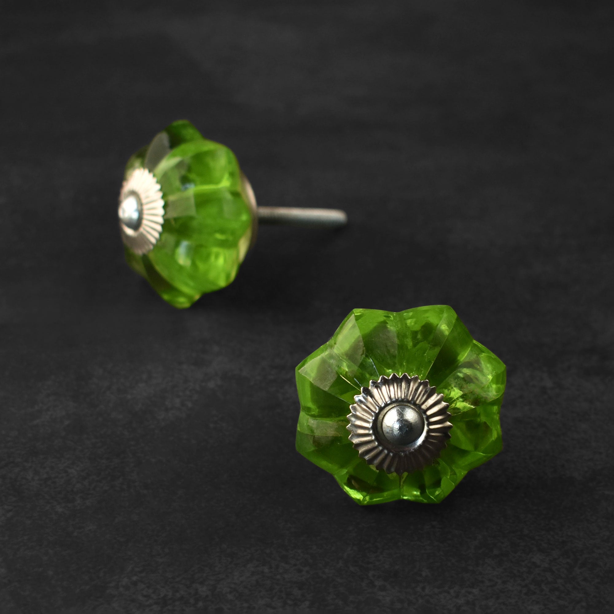 Nitocris Green Melon Glass Cabinet and Cupboard Door Knob