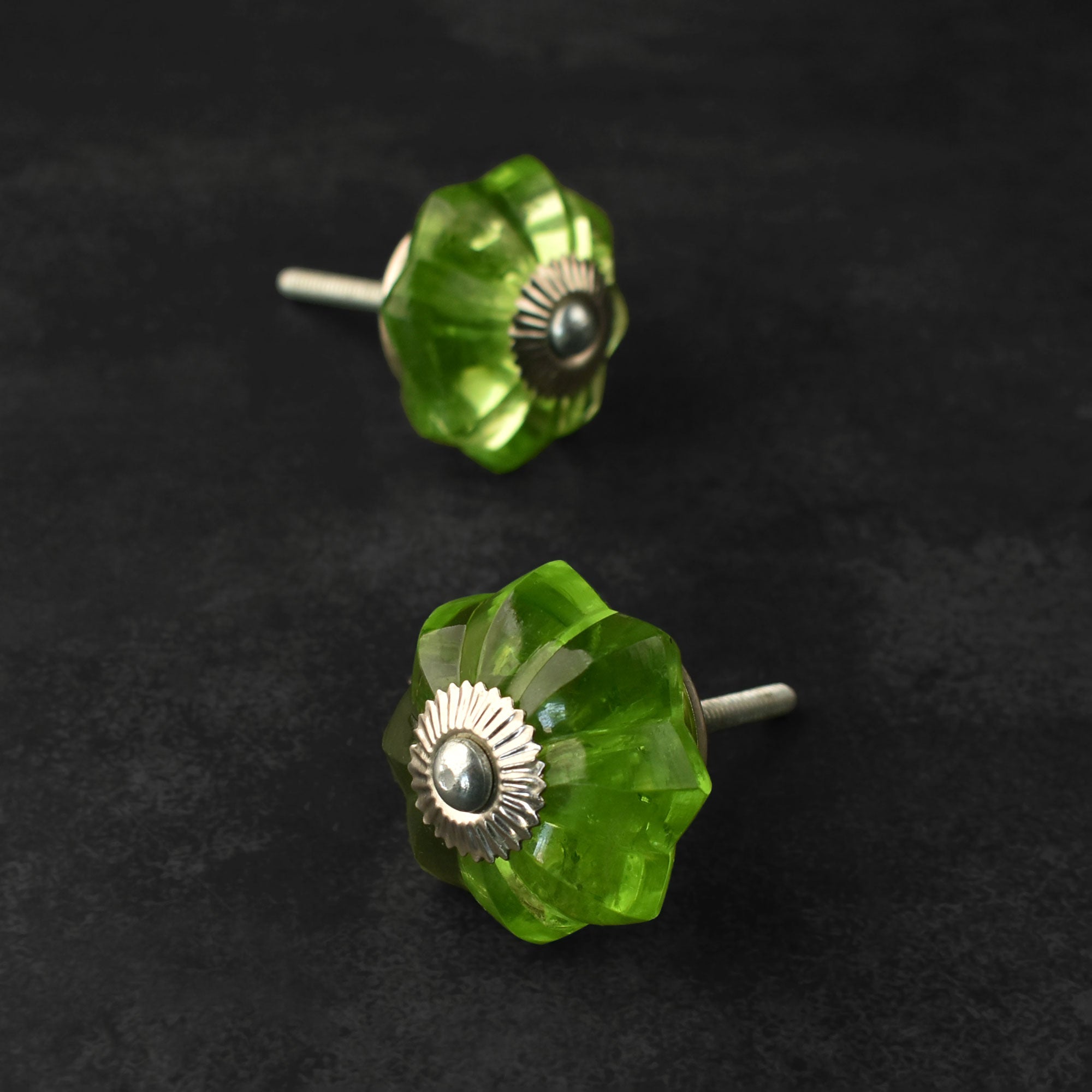 Nitocris Green Melon Glass Cabinet and Cupboard Door Knob