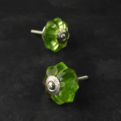 Nitocris Green Melon Glass Cabinet and Cupboard Door Knob