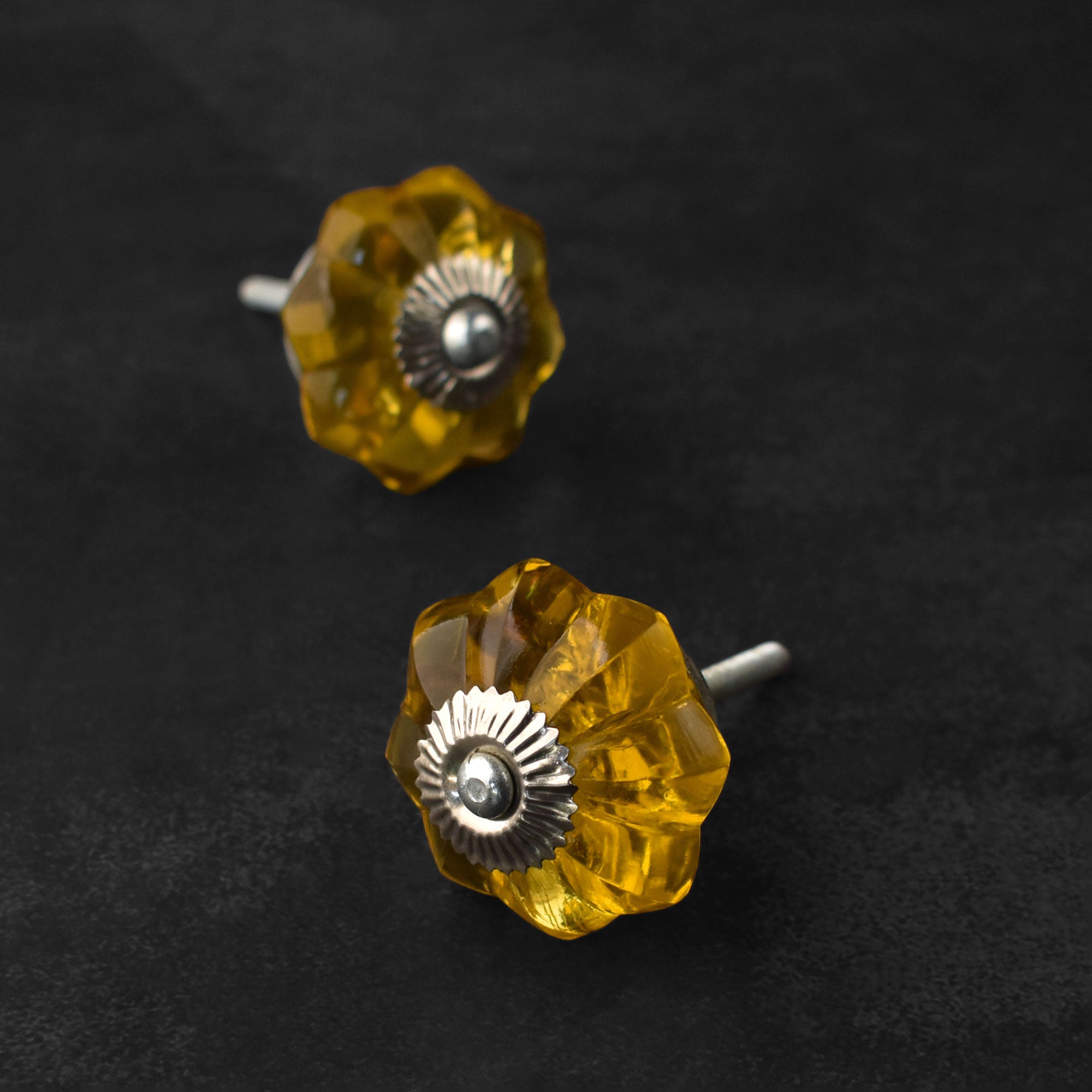 yellow glass knobs