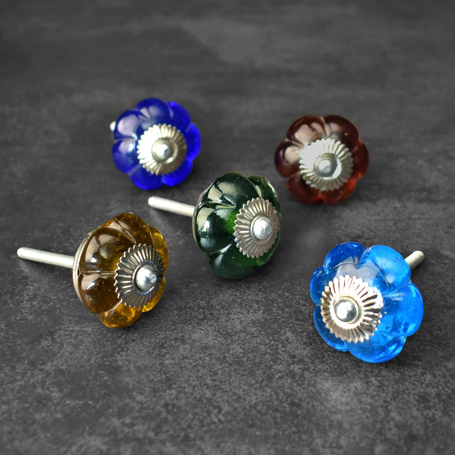 colourful glass knob