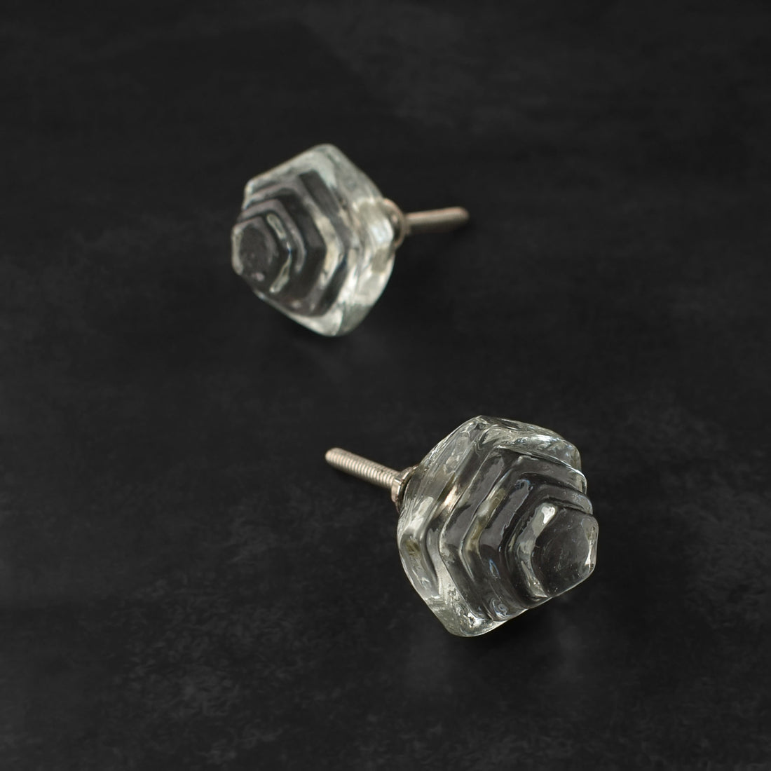 Andromeda Clear Glass Cabinet Knob and Pull