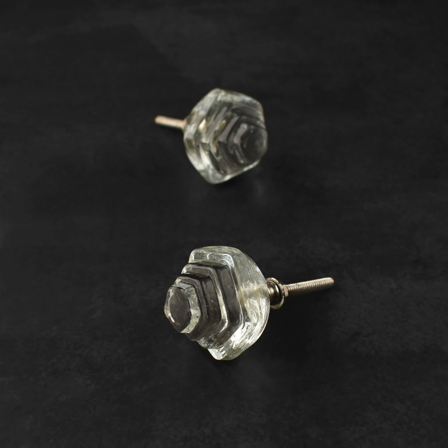 Andromeda Clear Glass Cabinet Knob and Pull