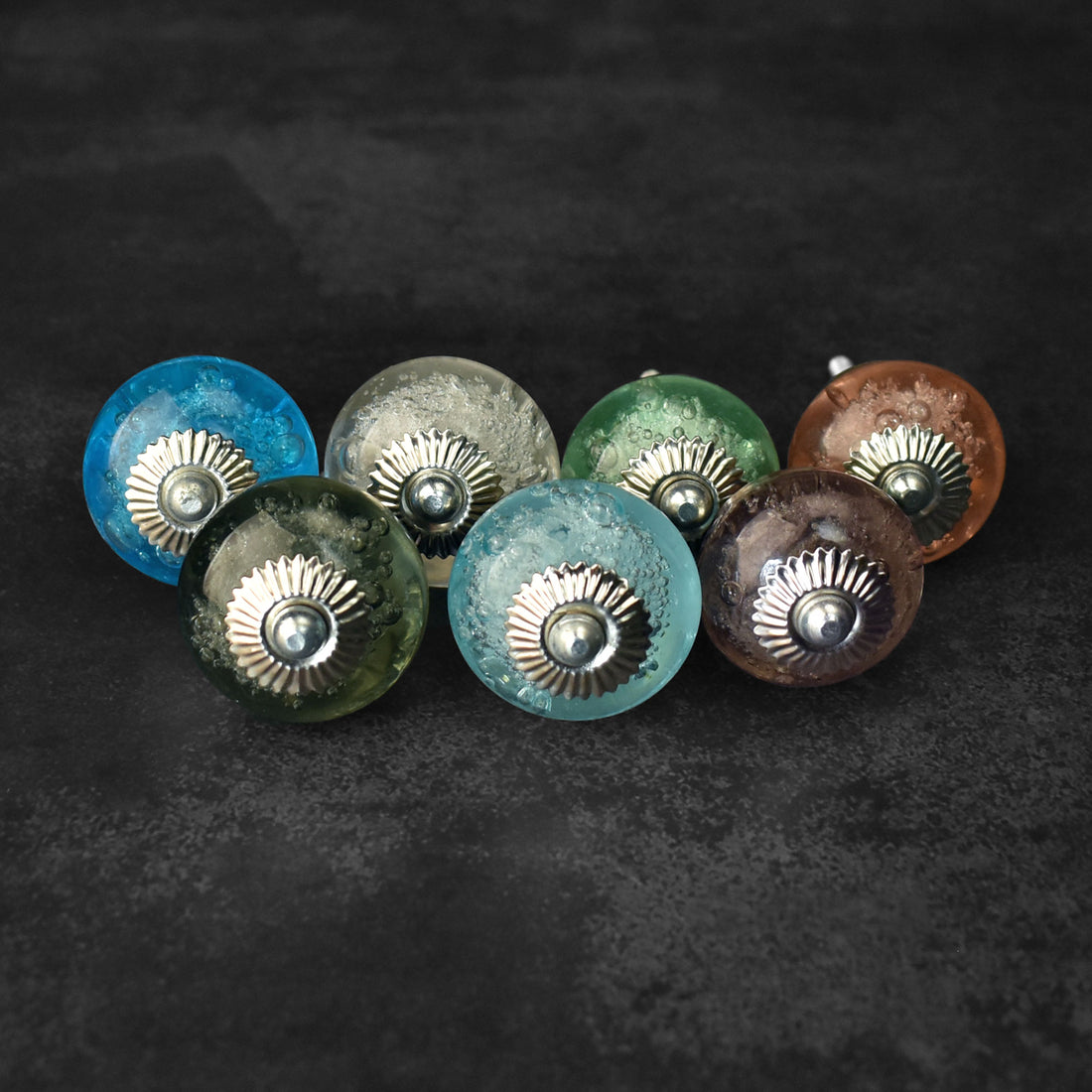 bubble glass cabinet knobs