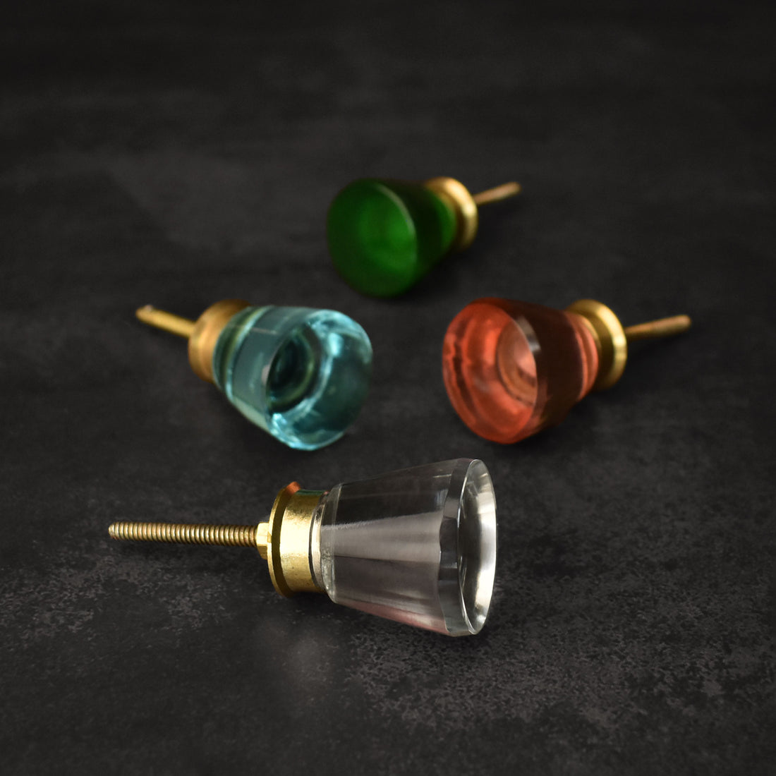 colourful crystal glass drawer knobs