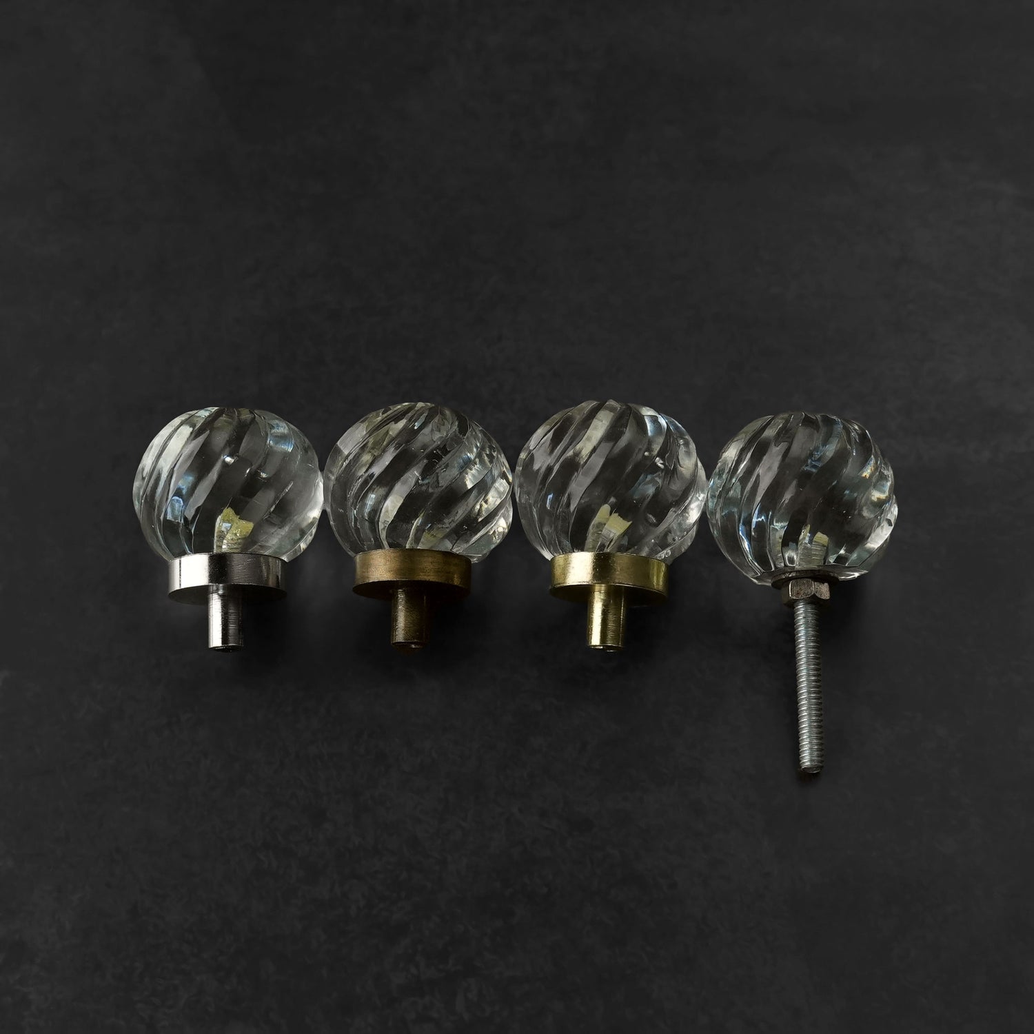 crystal glass knobs