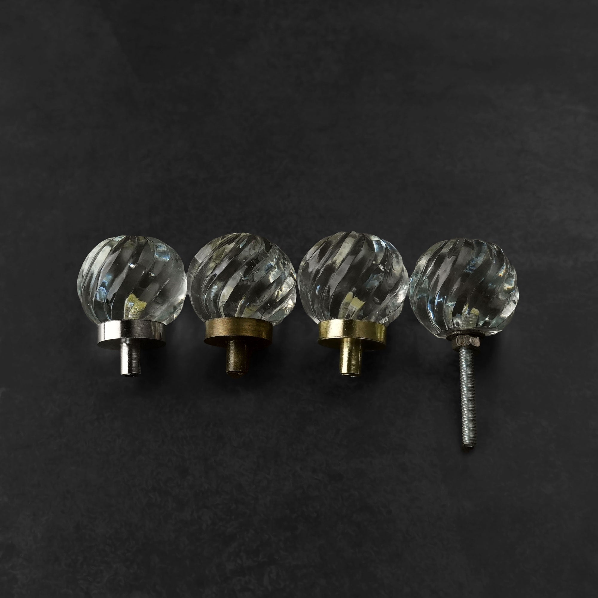 crystal glass knobs