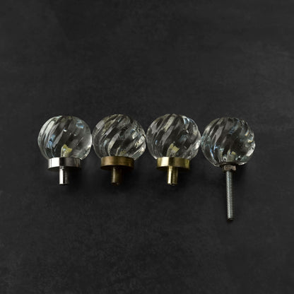 crystal glass knobs