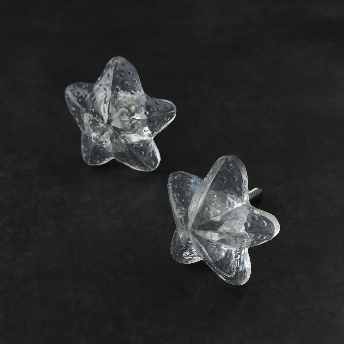 Stella Starfish Glass Kids Cabinet Door Knob