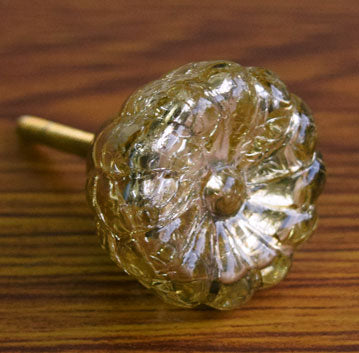 Tiland Crackled Jasmine Glass Cabinet Door Knob